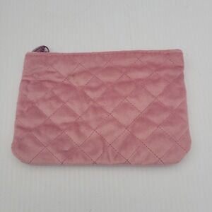 Ipsy‎ Glam Bag Dusty pink Quilt With zipper makeup cosmetic bag